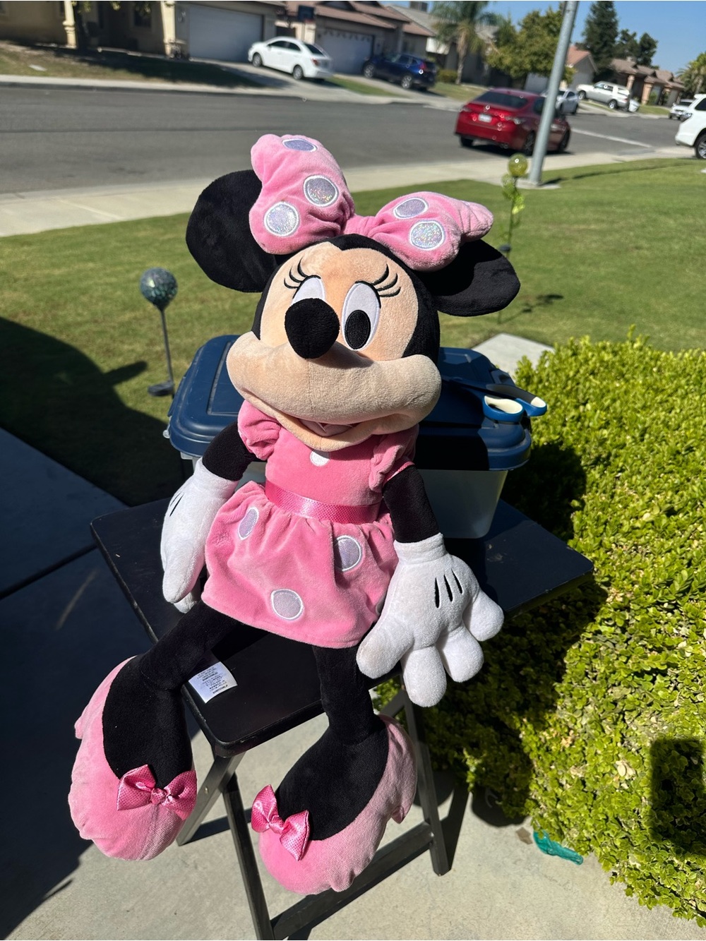 Disney Minnie Mouse Plush in Pink Dress and Bow